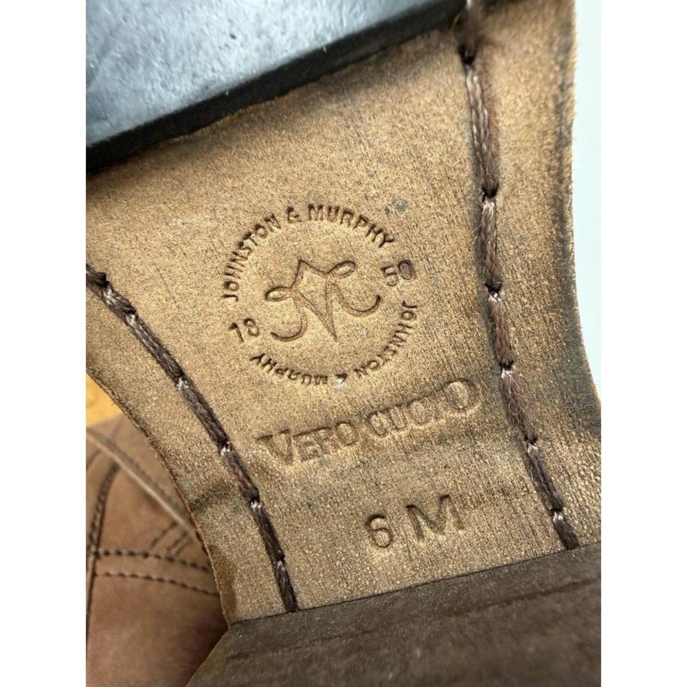 Vtg Johnston & Murphy Women's 6 Vero Cuoio Brown Leather Calf High Riding Boots - Picture 6 of 7